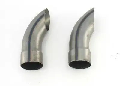 Patriot Exhaust Patriot Exhaust H3813 Exhaust Turnout Inlet/Outlet 3 Inch Length 9 Inch Pair Raw Steel