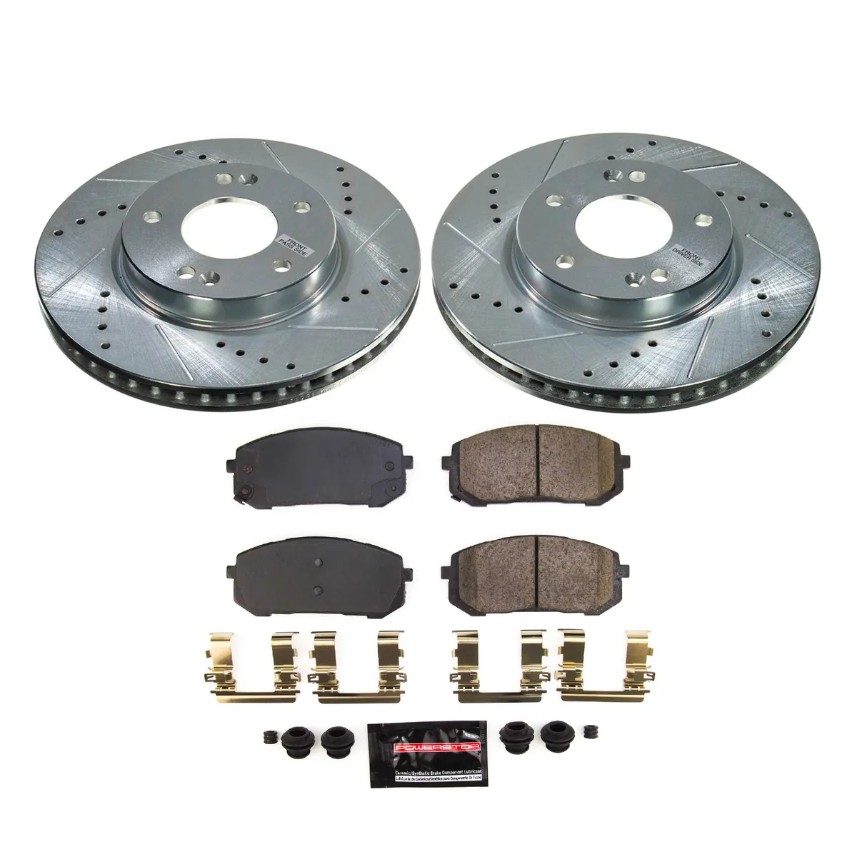 Z23 Evolution Sport Upgrade Kit: Drilled/Slotted Rotors; Carbon-Fiber Ceramic Pads W/Hardware product image