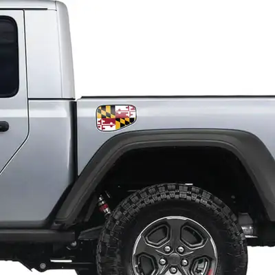 Under The Sun Inserts Maryland State Flag Gas Cap Decal for JT or Gladiator