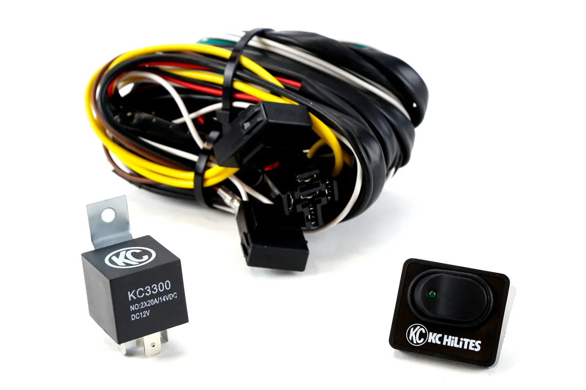 KC HiLiTES KC HiLiTES 6315 KC Wire Harness 40A Relay And Rocker Switch