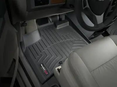 Weathertech 2011 + Chrysler Town & Country Front FloorLiner Fits vehicles with 1 retention hook on the LHS and 1 retention hook on th RHS Black