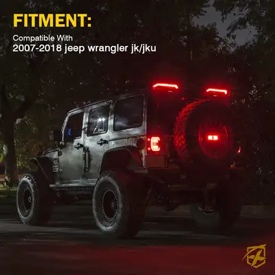 Xprite High Mount Jeep Brake Light for 07-18 Jeep Wrangler 2 Door