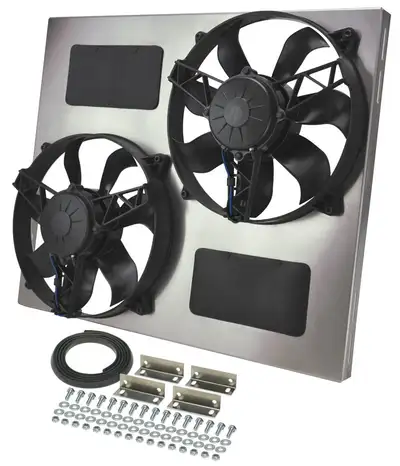 Derale Derale 16835 Powerpack - High Output Dual 11 Electric RAD Fan/Aluminum Shroud Kit
