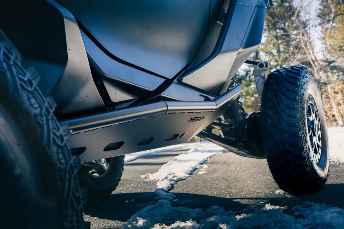 MBRP 2024-2025 Can-Am Maverick R Black-Coated Steel Rock Slider Kit AC-9219-04 product image