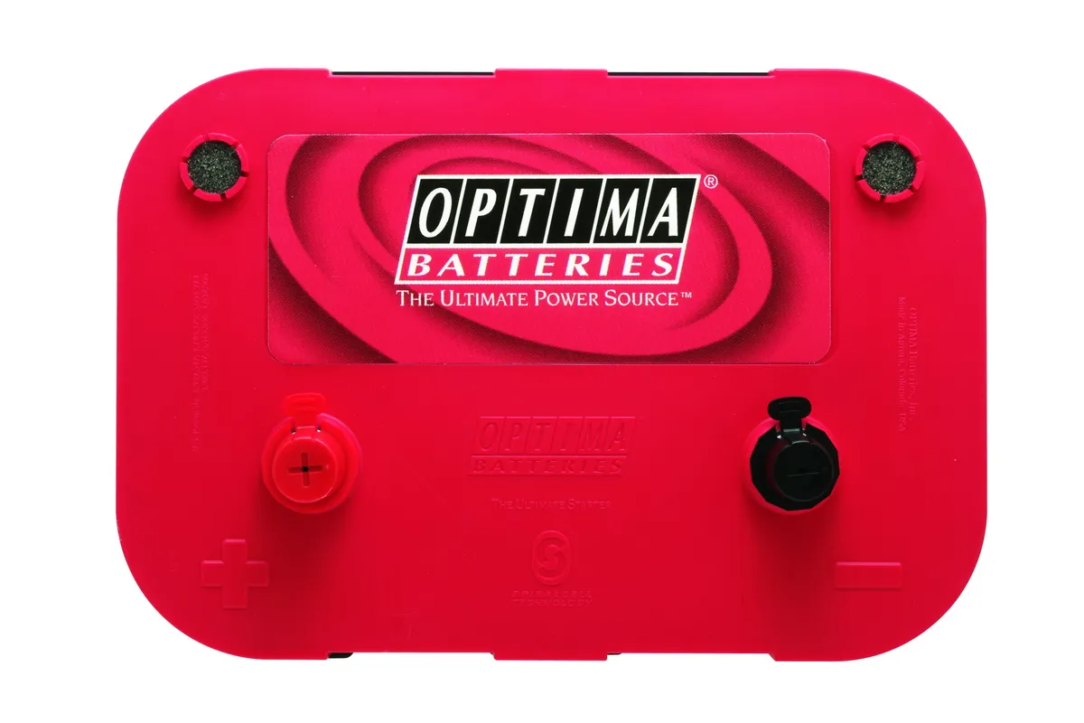 RedTop® Battery; UNBOXED; Group 34; Cold Crank Amps 800; Crank Amps 1000; Reserve Capacity 100; Ampere Hour 50; Top Terminal; L-10 in.; W-6 7/8 in.; H-7 13/16 in.; product image