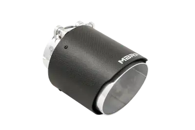 MBRP Exhaust Carbon Fiber Exhaust Tip; 3 in. Inlet Diameter; 4.5 in. Outlet Diameter; 6.13 in. Length; Single Wall; Carbon Fiber Finish;