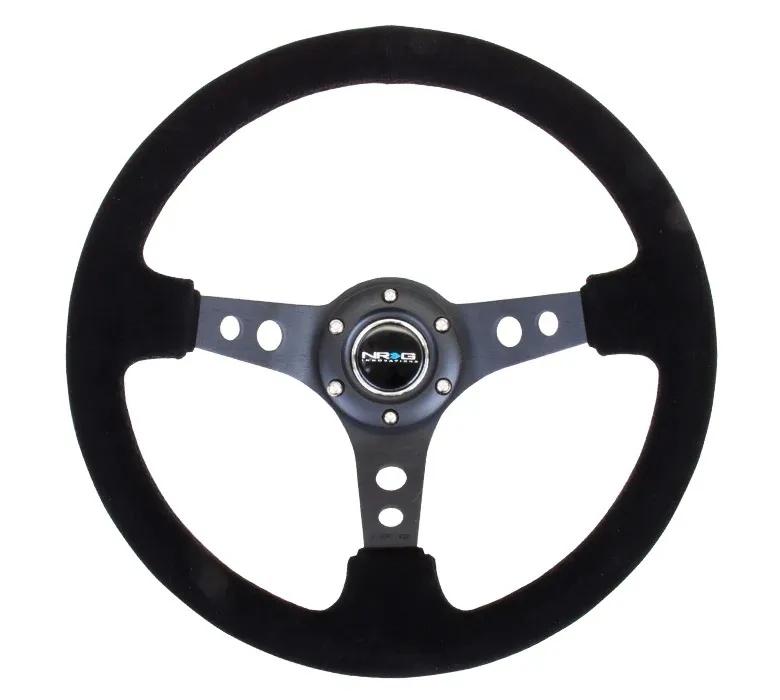 Steering Wheel 350mm 3in Dish Black Suede product image
