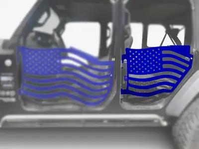 Steinjager Steinjäger Doors Gladiator JT 2019 to Present Trail, American Flag Design American Flag Southwest Blue