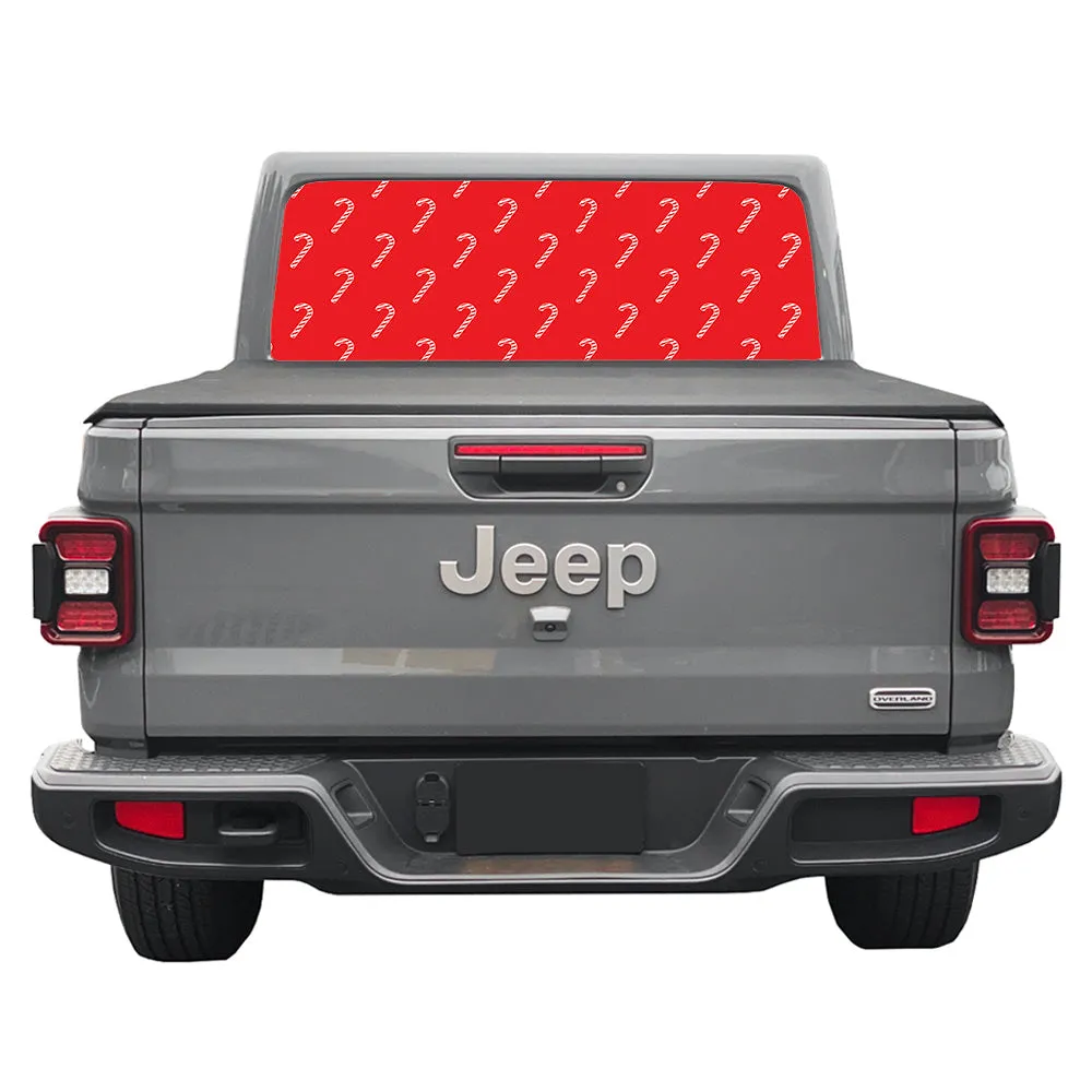 Candy Cane Paper Rear Window Decal product image