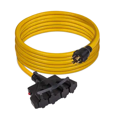 Firman Power Equipment 25ft Power Cord L1430p to 520rx4 10 Guage 30amp Wiring Circuit Breakers & Storage Strap