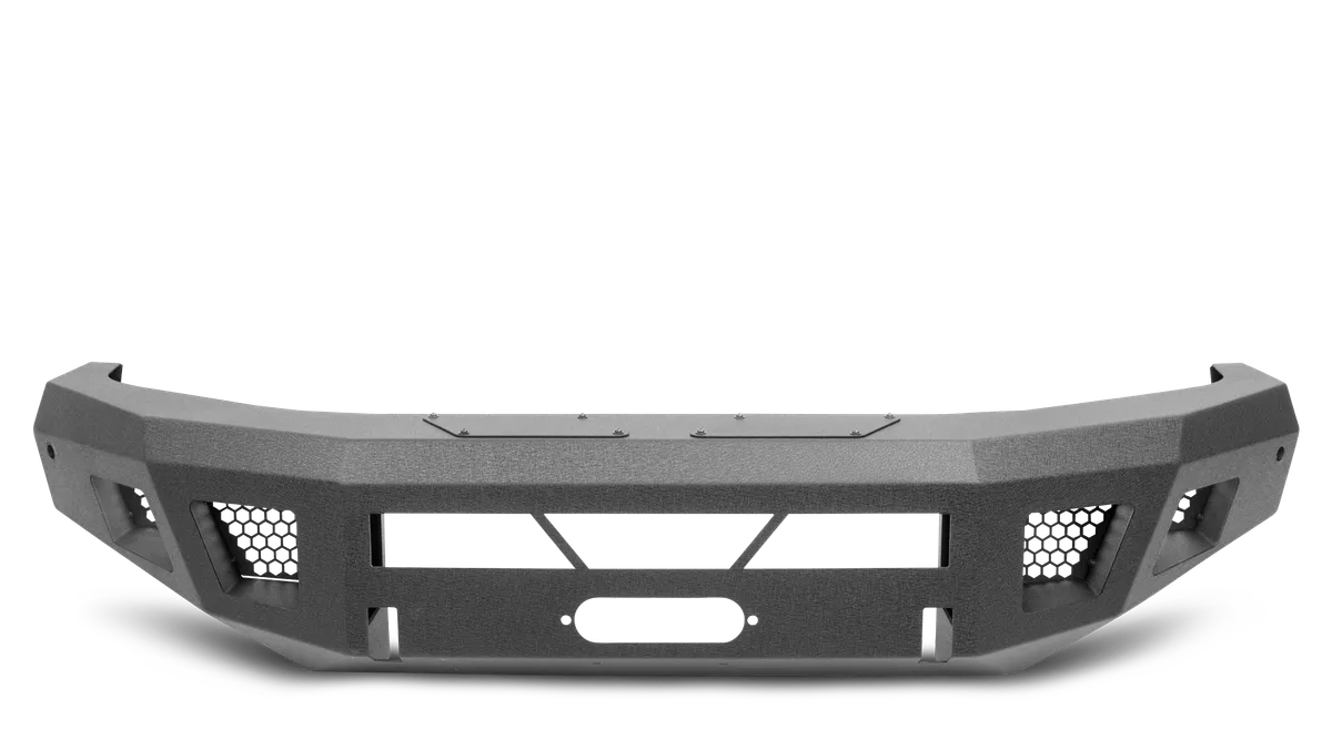 ECO-Series Front Winch Bumper; 1/8 in. Steel Plate w/1/4 in. Winch Plate; Textured Black; product image