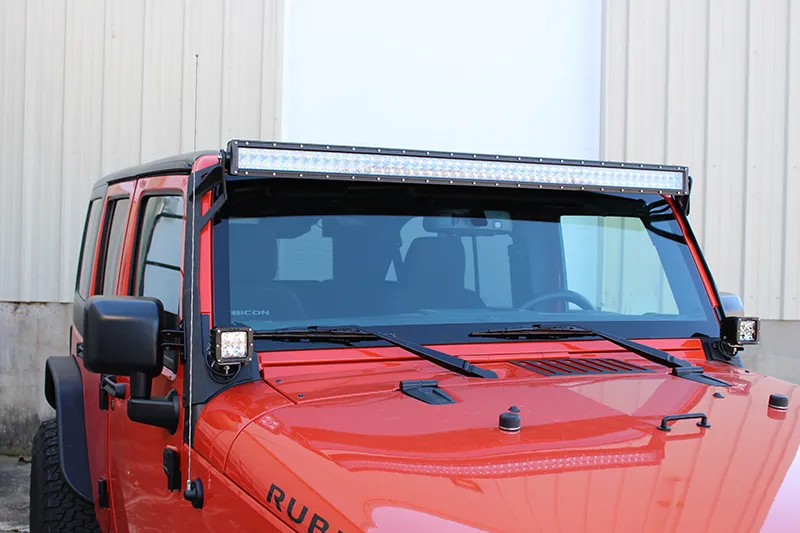 Black Powder Coated, Designed to mount 52' overall width light bar, Steel product image