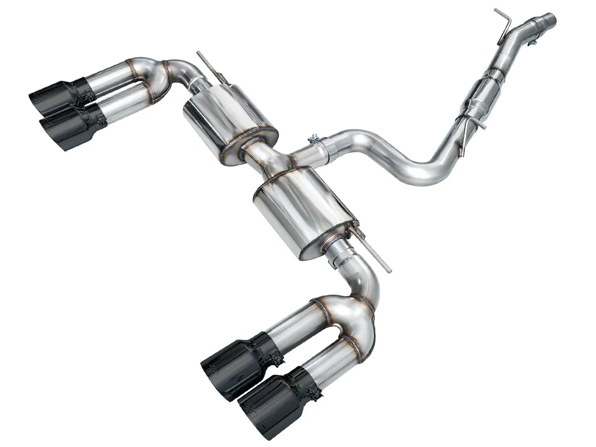 AWE Track Edition Exhaust for Audi 8Y S3 - Chrome Silver Tips product image