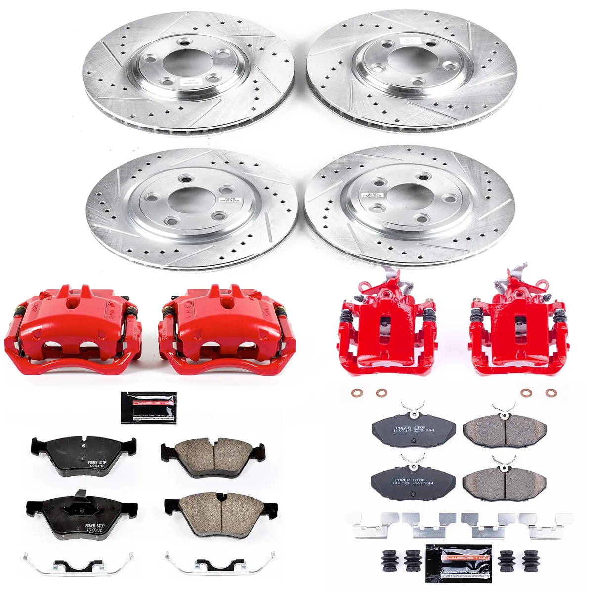 Z23 Evolution Sport Upgrade Kit: Drilled/Slotted Rotors; Carbon-Fiber Ceramic Pads; Powder Coated Calipers product image