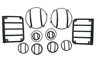 Rugged Ridge 10piece Euro Guard Light Kitblack 0716 Jeep Wrangler