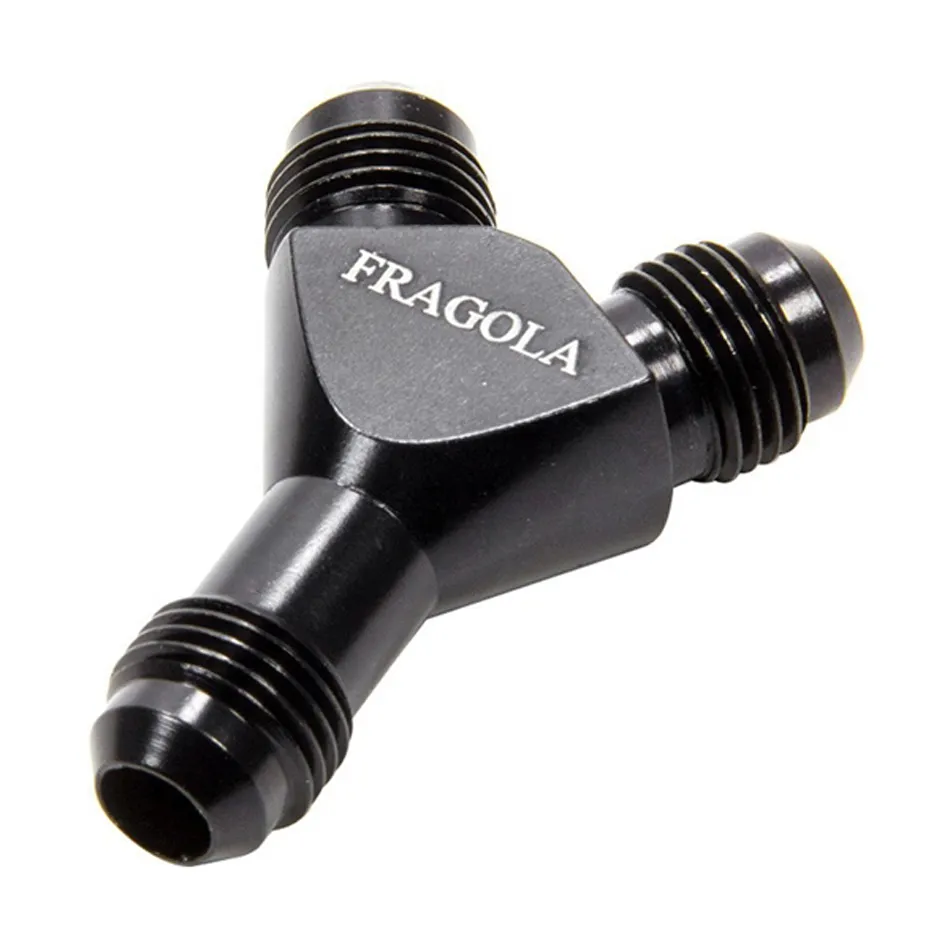Fragola Performance Systems Yfitting 6an Male Inlet x 4an Male Outlets Black