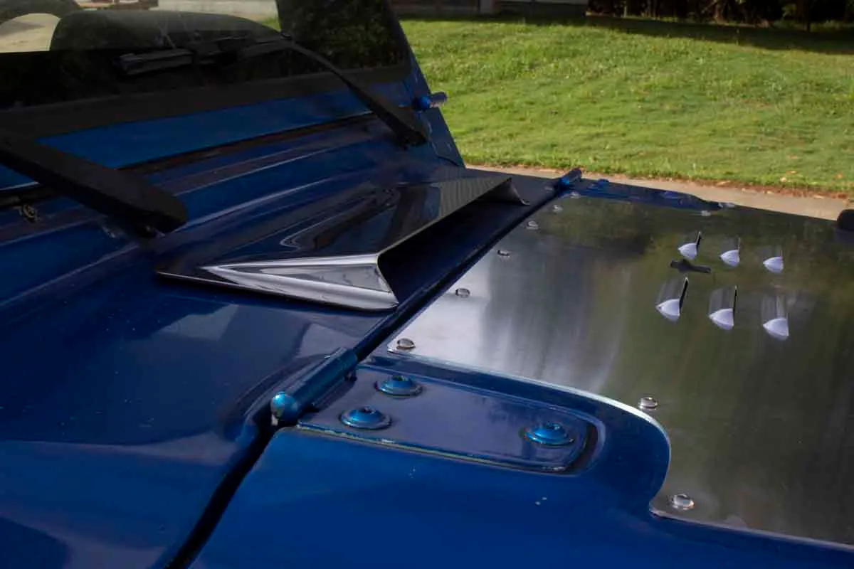 Jeep TJ Hood Vent Air Scoop 98-06 Wrangler TJ Polished Silver Kentrol product image