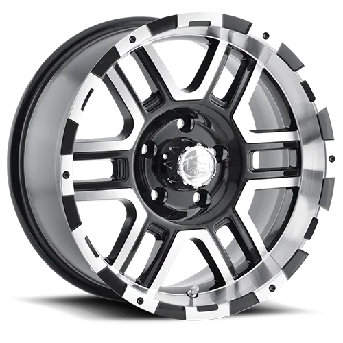 Cast Aluminum Wheels 179 BK 17x8 Machined Face Black 6 On 139.7 Bolt Pattern 10 Offset ION Wheels product image