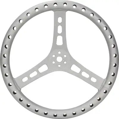 Quickcar Racing Products 15in Steering Wheel L/W Aluminum Raw
