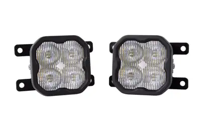 Diode Dynamics Diode Dynamics Stage 3in SS3 Pro Type AS Fog Kit ABL SAE/DOT, White with Amber Backlight - Ram