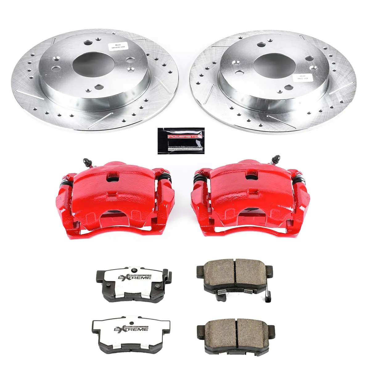 Z26 Street Warrior Upgrade Kit: Drilled/Slotted Rotors; Carbon-Fiber Ceramic Pads; Powder Coated Calipers product image