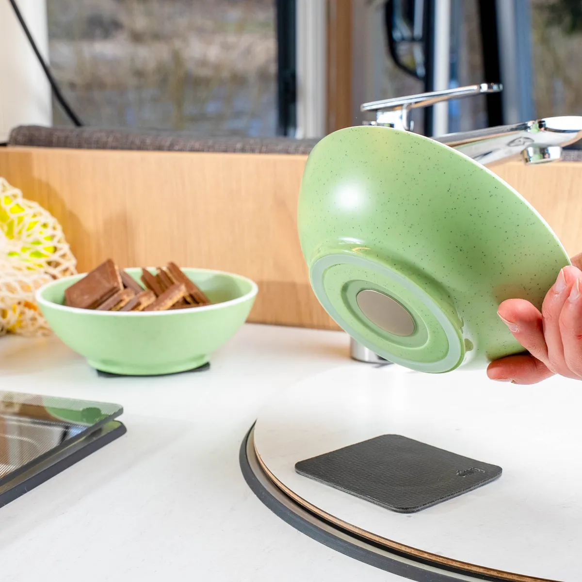 Magnetic Plastic Tableware Set DOLOMIT GREEN product image