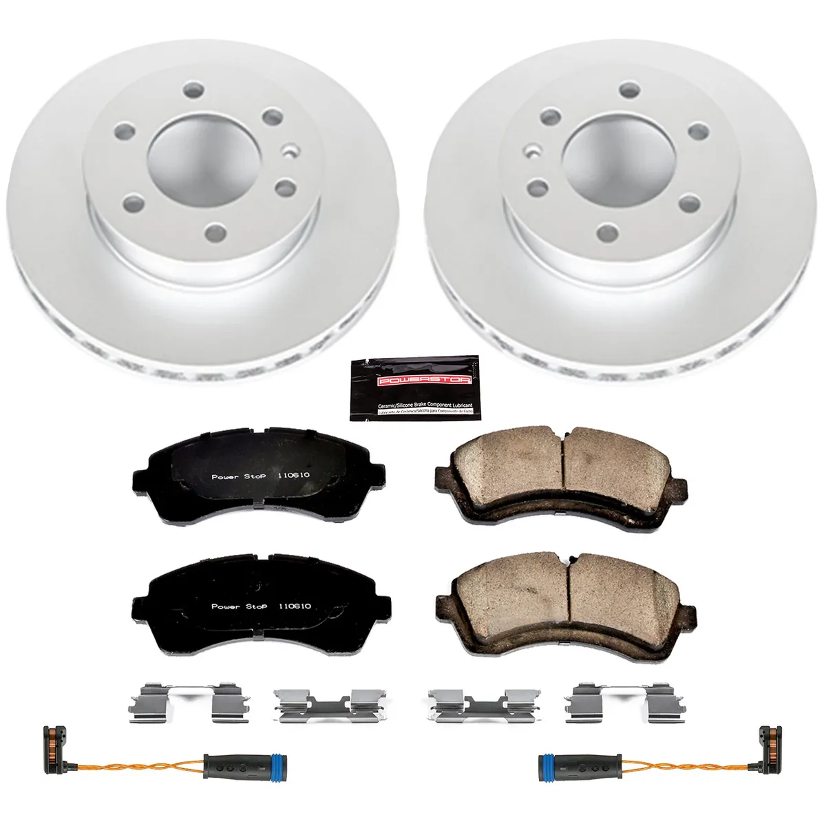 Z23 Sport Geomet Coated Rotor Kit For European Vehicles: Genuine Geomet Fully Coated Rotors; Carbon-Fiber Ceramic Pads W/Hardware; Pad Sensors product image