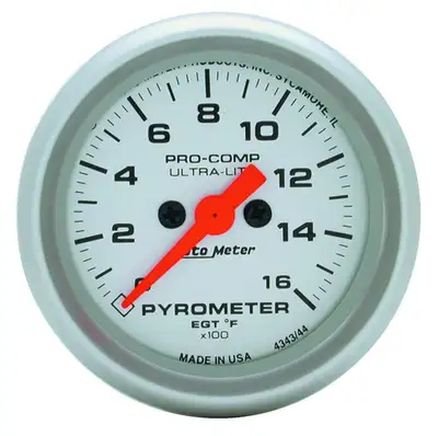 AutoMeter Gauge, Pyrometer (EGT), 2 1/16", 1600?F, Digital Stepper Motor, Ultra-Lite