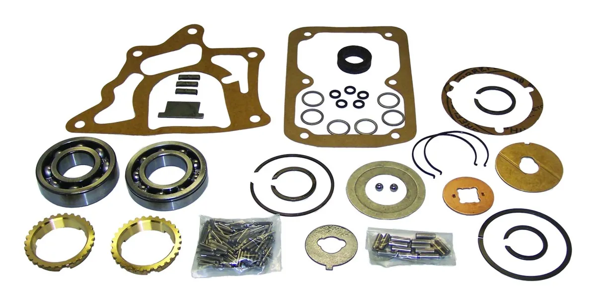 Transmission Master Overhaul Kit 1945-1949 Cj-2a;1948-1953 Cj-3a;1953-1968 Cj-3b;1955-1971 Cj-5;1955-1971 Cj-6;1950-1952 M38;1952-1963 M38-A1;1956-1964 Fc-150;1957-1964 Fc-170;1963-1964 Sj, J-Series1966-1971 C101 Commando;1948-1963 Sedan Delive product image