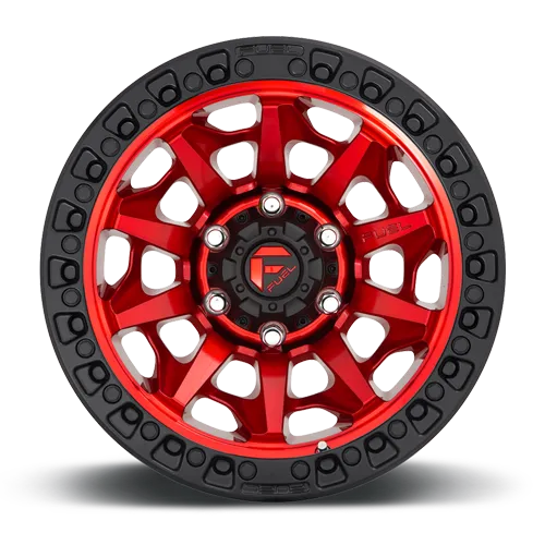 Aluminum Wheels 20X9 Covert D695 5 On 127 Candy Red Black Bead Ring 71.5 Bore 1 Offset Multi Spoke Fuel Off Road Wheels product image