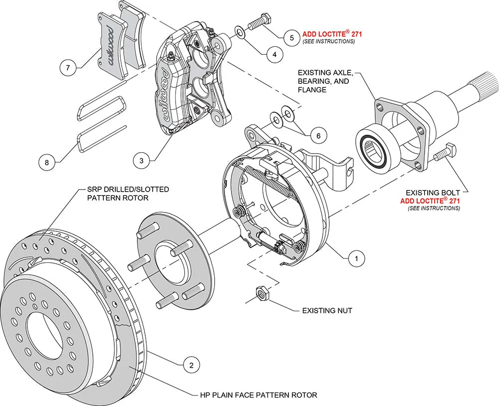 1963 - 1987 Chevrolet, GMC Forged Dynapro Low-Profile Rear Parking Brake Kit - 140-11385 product image