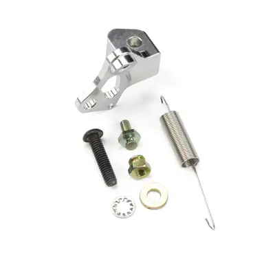 Lokar Throttle Cable And Kickdown Cable Bracket; Fits w/Edelbrock Pro-Flo 4 w/4150 Throttle Body; Brite;