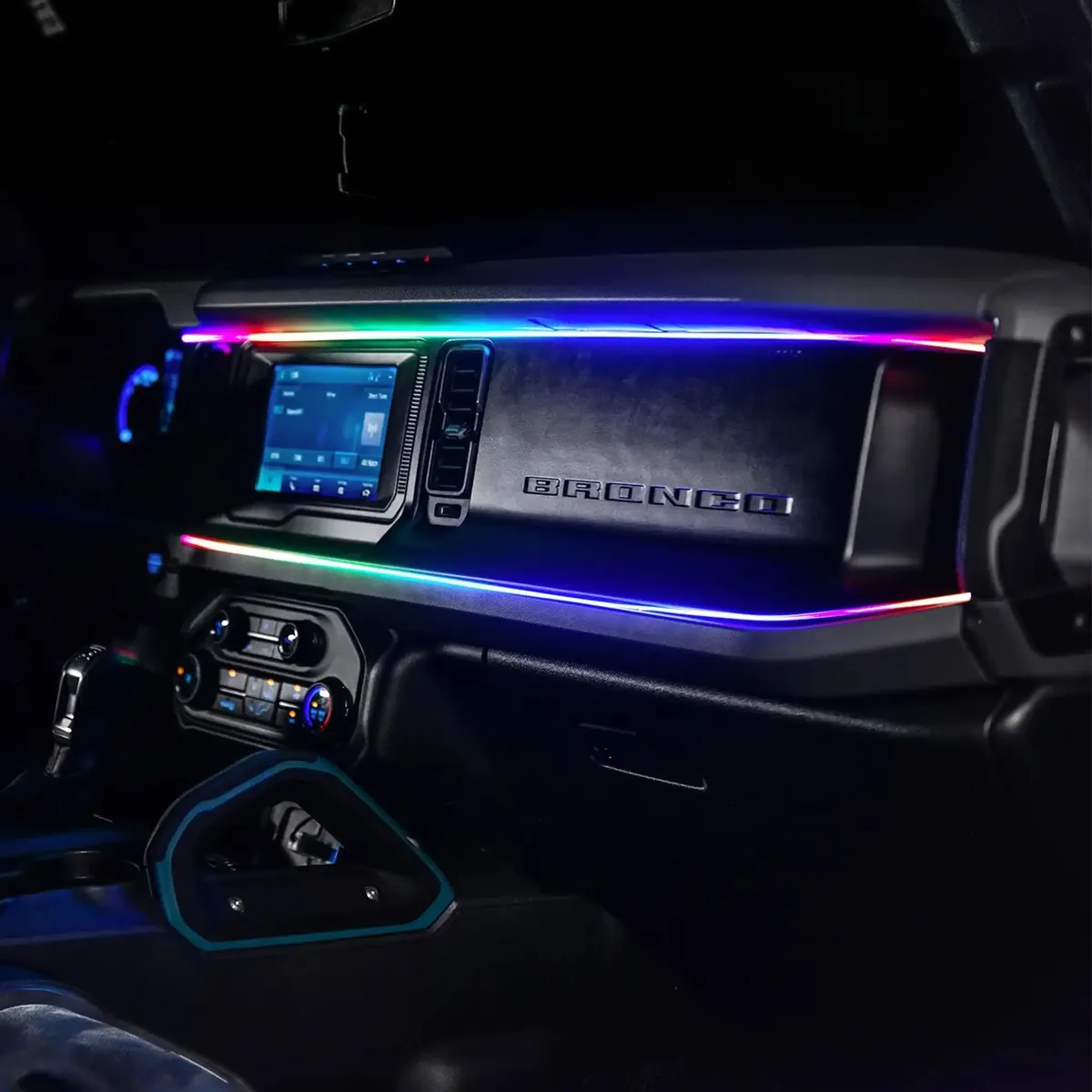 2021-2025 Ford Bronco Dynamic ColorSHIFT LED Dash Kit - USB Plug & Play Interior Lighting product image