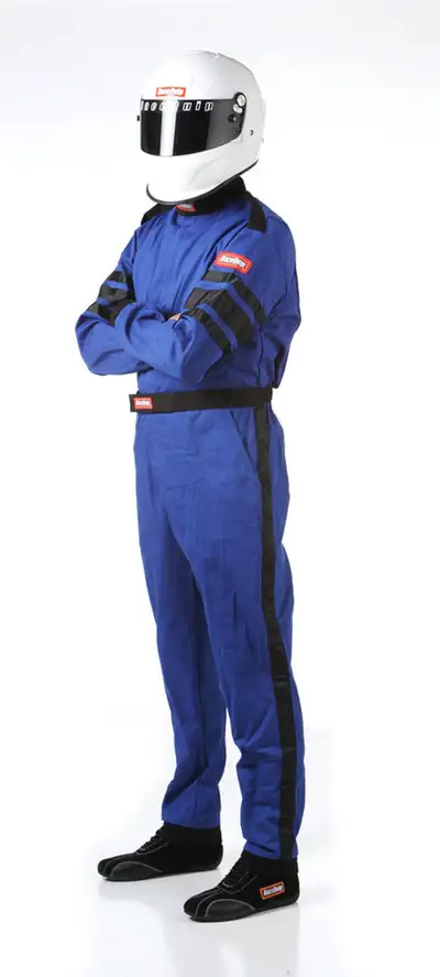 Racequip One Piece Single Layer Racing Driver Fire Suit; Sfi 3.2a/ 1 ; Blue Xlarge
