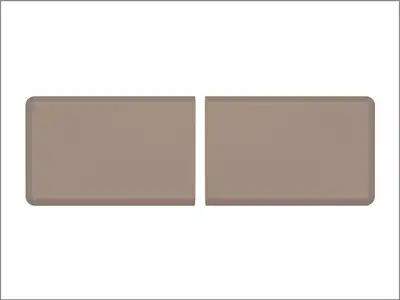 Weathertech Comfort Mat Connect; Tan; End Mat; 24 X 36 in.; Carbon Fiber; Set of 2;