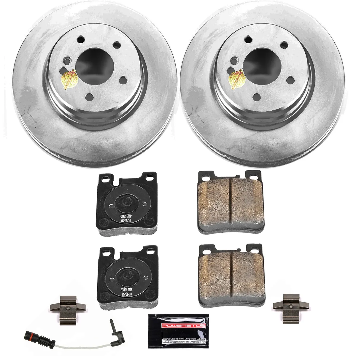 Z23 Sport Geomet Coated Rotor Kit For European Vehicles: Genuine Geomet Fully Coated Rotors; Carbon-Fiber Ceramic Pads W/Hardware; Pad Sensors product image