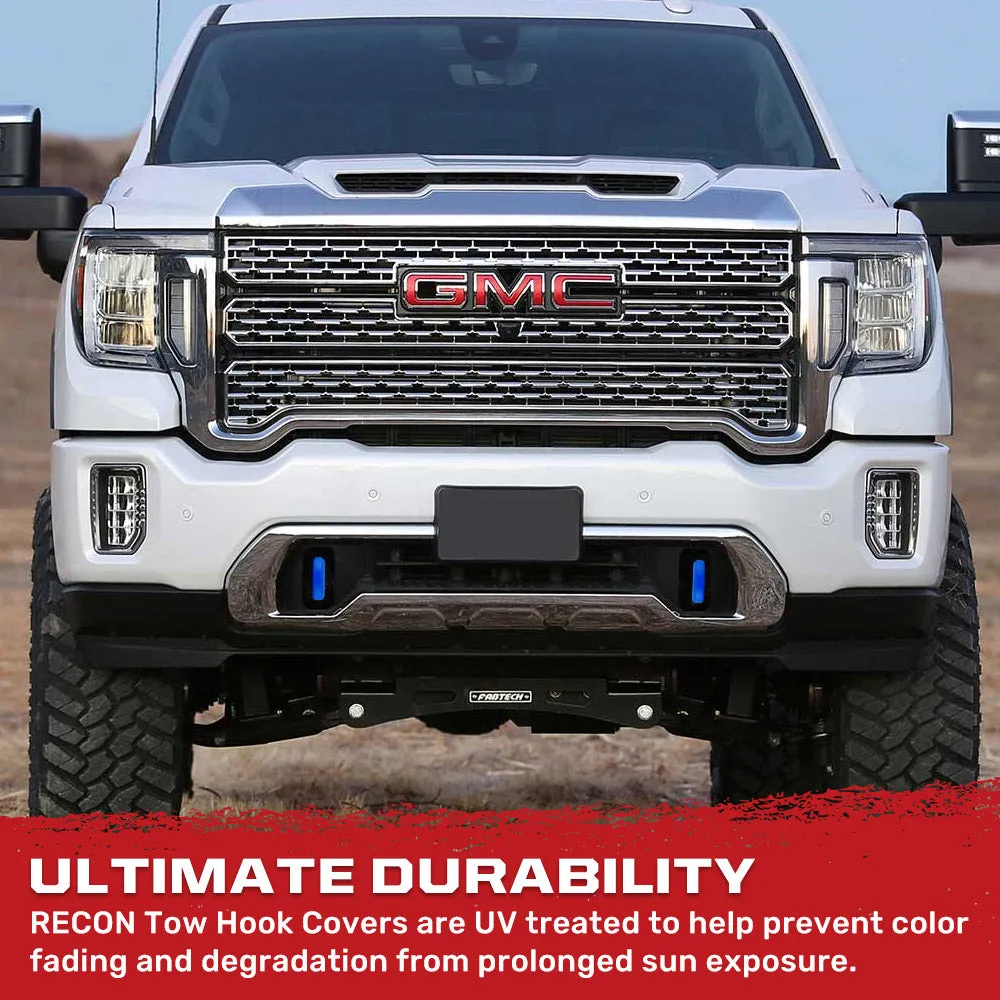 Chevy 20-25 Silverado 1500 Tow Hook Covers 2-Piece Set of Silicone Covers Standard & LED Options - Multiple Colors product image
