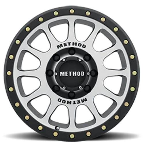 Method Race Wheels Aluminum Wheels 17x8.5 NV MR305 Bolt Pattern 8 On 170 Offset 0 Lip Size 1.3 Black BM Machined Face-Black Street Loc Method