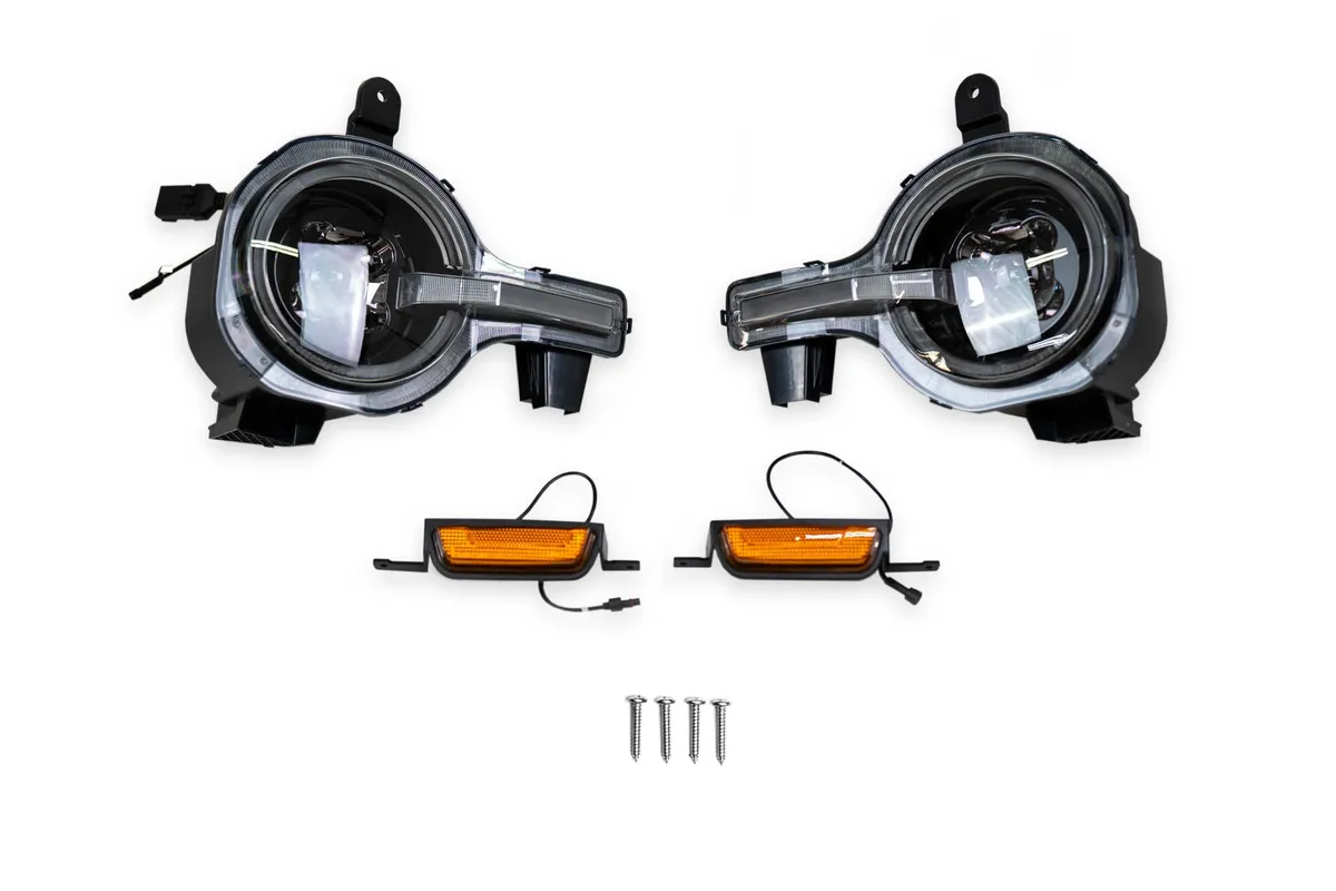 DV8 Offroad 2021-2025 Ford Bronco Black Headlights HLCBR-01 product image