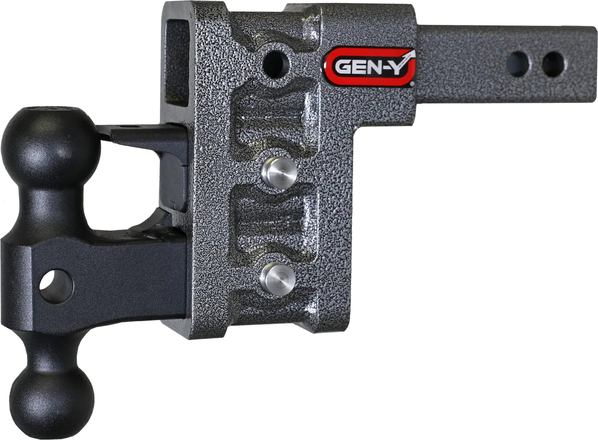 GEN-Y Hitch Mega-Duty 5in Drop Hitch w/ Dual-Ball Mount and Pintle Lock product image