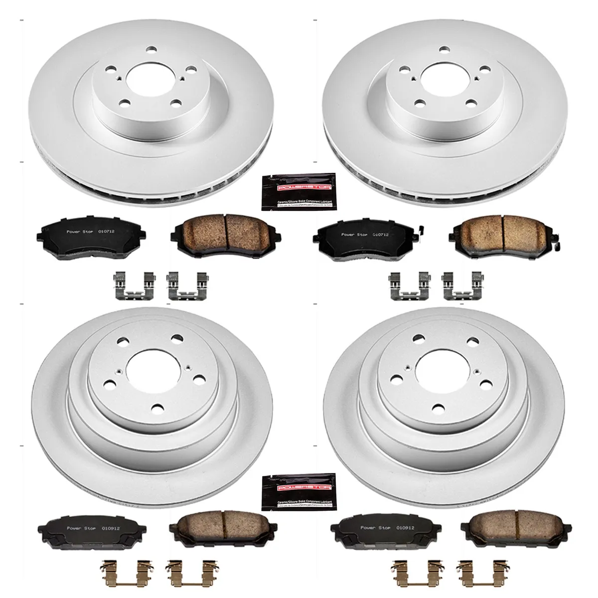 Z17 Geomet Coated Rotor Kit: Genuine Geomet Fully Coated Rotors; Ceramic Pads W/Hardware product image