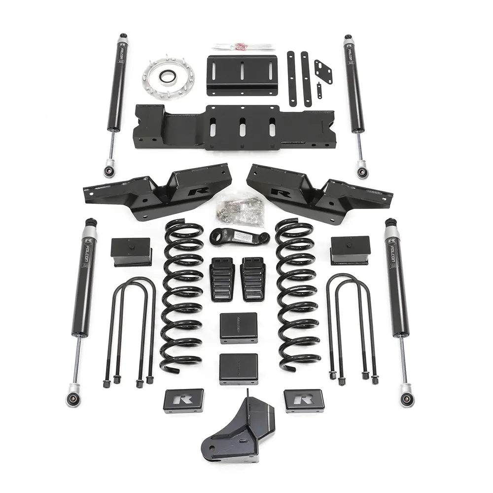 ReadyLift 4.5ft. coil lift kit-front and rear track bar brackets; front coils and rear blocks; drop brackets w/Falcon shocks
