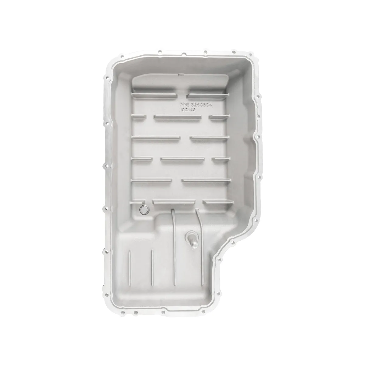 PPE 10R140 Deep Transmission Pan - Ford F-250/350/450/550/600 Gas 2020-2025 - Step Bottom - Brushed - 328053410 product image