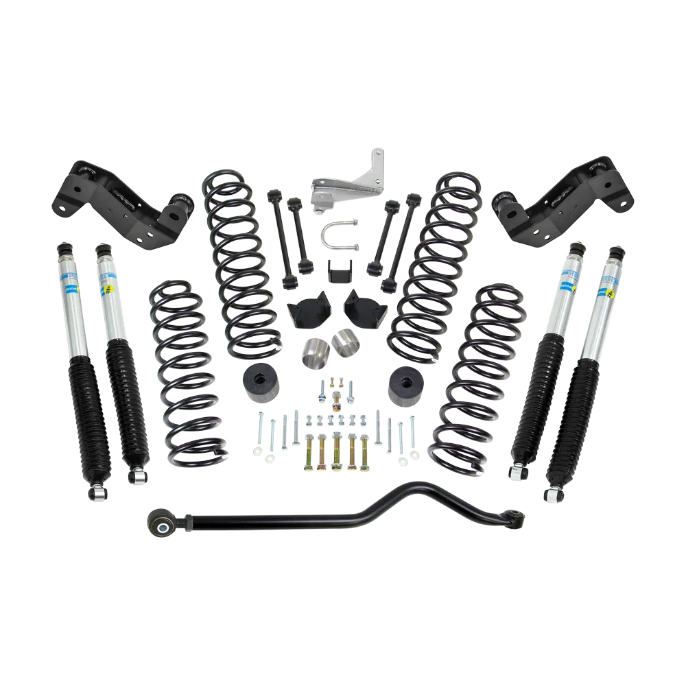 Jeep JK 4" Coil Spring Kit With Adjustable Track Bar, Caster Correction Bracket, Exhuast Spacer With Bilstein Shocks product image