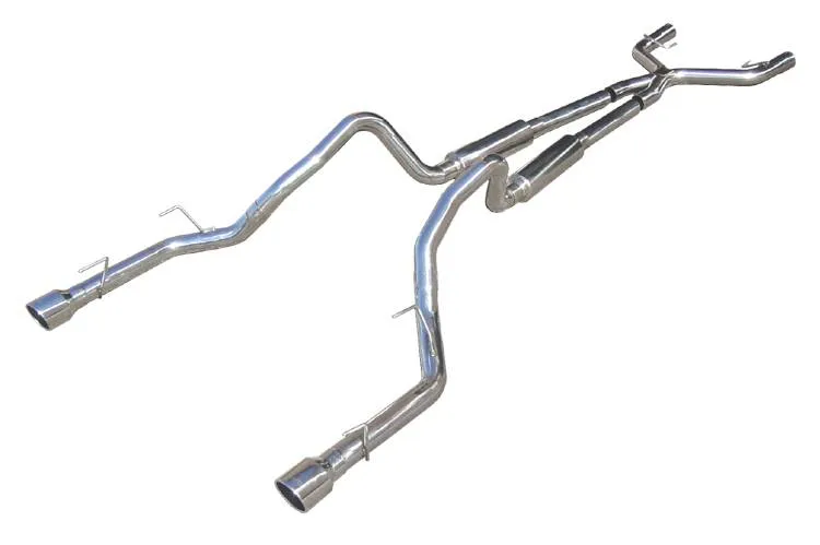 2005-2010 Mustang V6 Cat Back Mid Muffler Exhaust System M-80 Race Pro Mufflers 409 Stainless Pypes Performance Exhaust product image