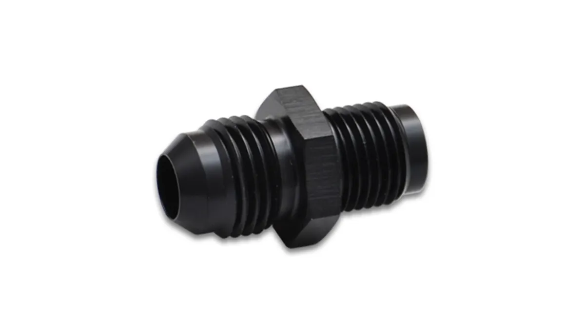 Inverted Seat Adapter Fitting; -8AN; 5/8-18 in. Inverted Flare; 6061 Aluminum; Black Anodized; Flare To An; product image