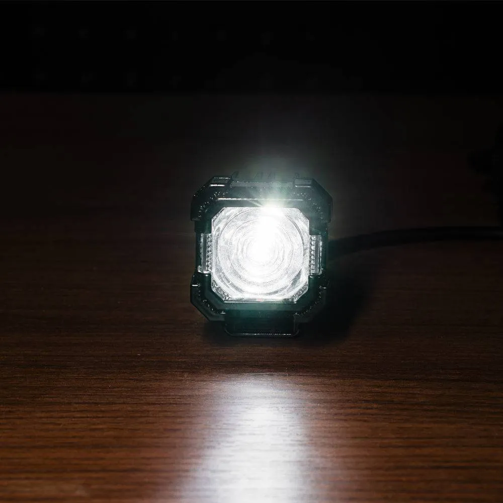 "Recon1 2"" LED Pod Lights Spot Flood Beam With Amber DRL" product image