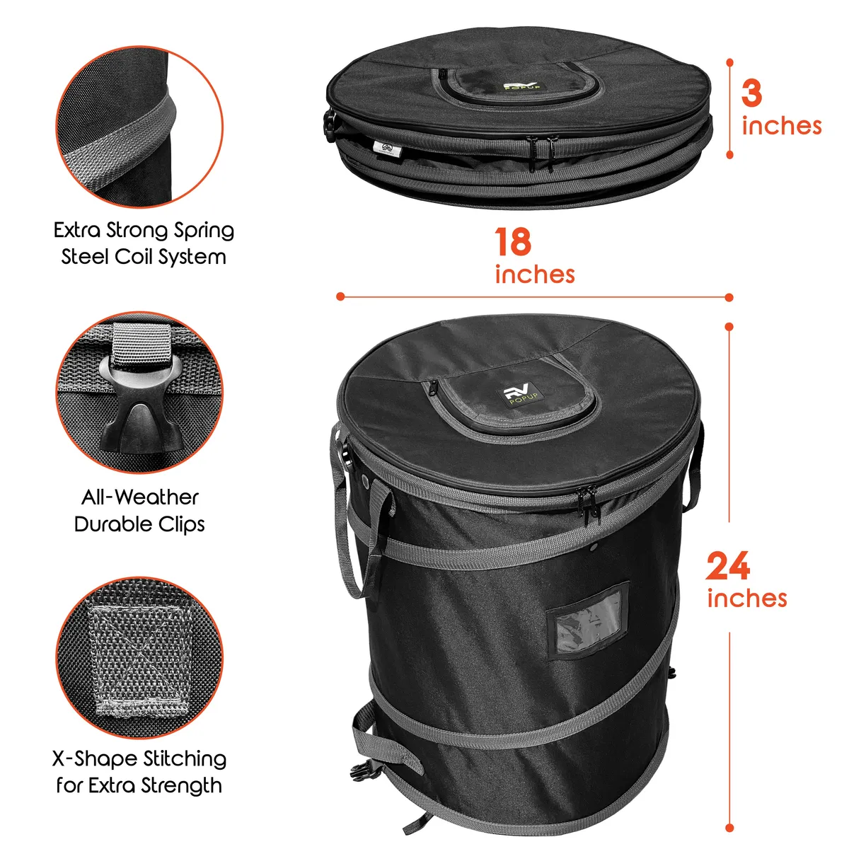 2-In-1 Collapsible Bin Trash/Recyc product image