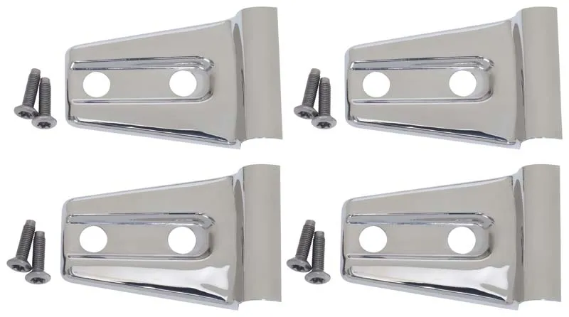 Jeep JK Door Hinge Overlays 4 Pieces 2 Door 07-18 Wrangler JK Polished Silver Kentrol product image