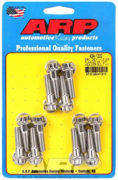 ARP Auto Racing Sbc/Geniii ls 3/8 Flange ss 12pt Header Bolt Kit Stainless Steel
